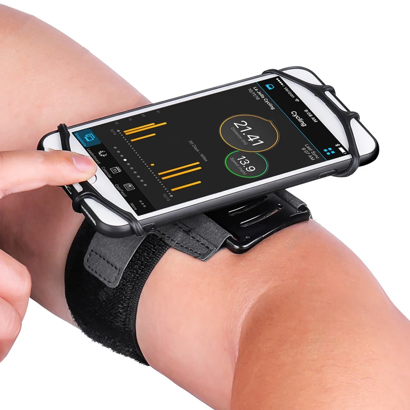 Rotatable Universal Phone Holder Outdoor Wrist Running Sports Arm Band Case 4-6 Inch Phone Bag Jogging Cycling Case Accessories