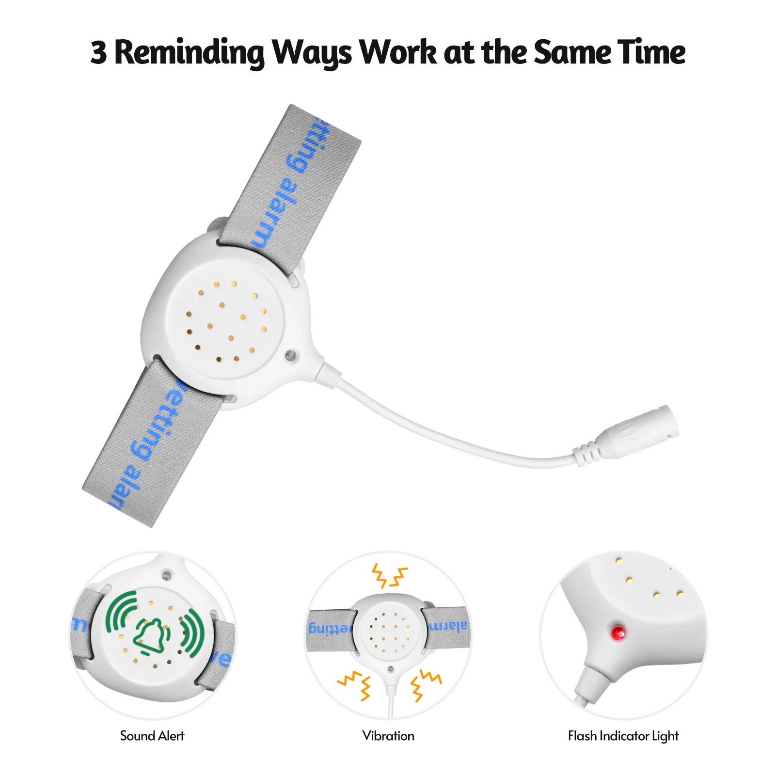 Bedwetting Alarm Pee Alarm Enuresis Sensors for Baby Kids Potty Training Elder Care with Sound Vibration LED Indicator Reminding bedwetting sensor alarm