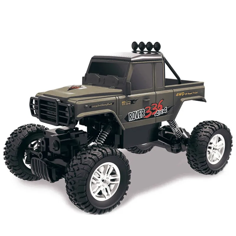 2,4 Ghz 1/18 масштаб 4WD RC автомобиль Вождение автомобиль привод Bigfoot дистанционное управление Автомобили внедорожник игрушка грузовик для детей подарок на день рождения - Color: Army Green