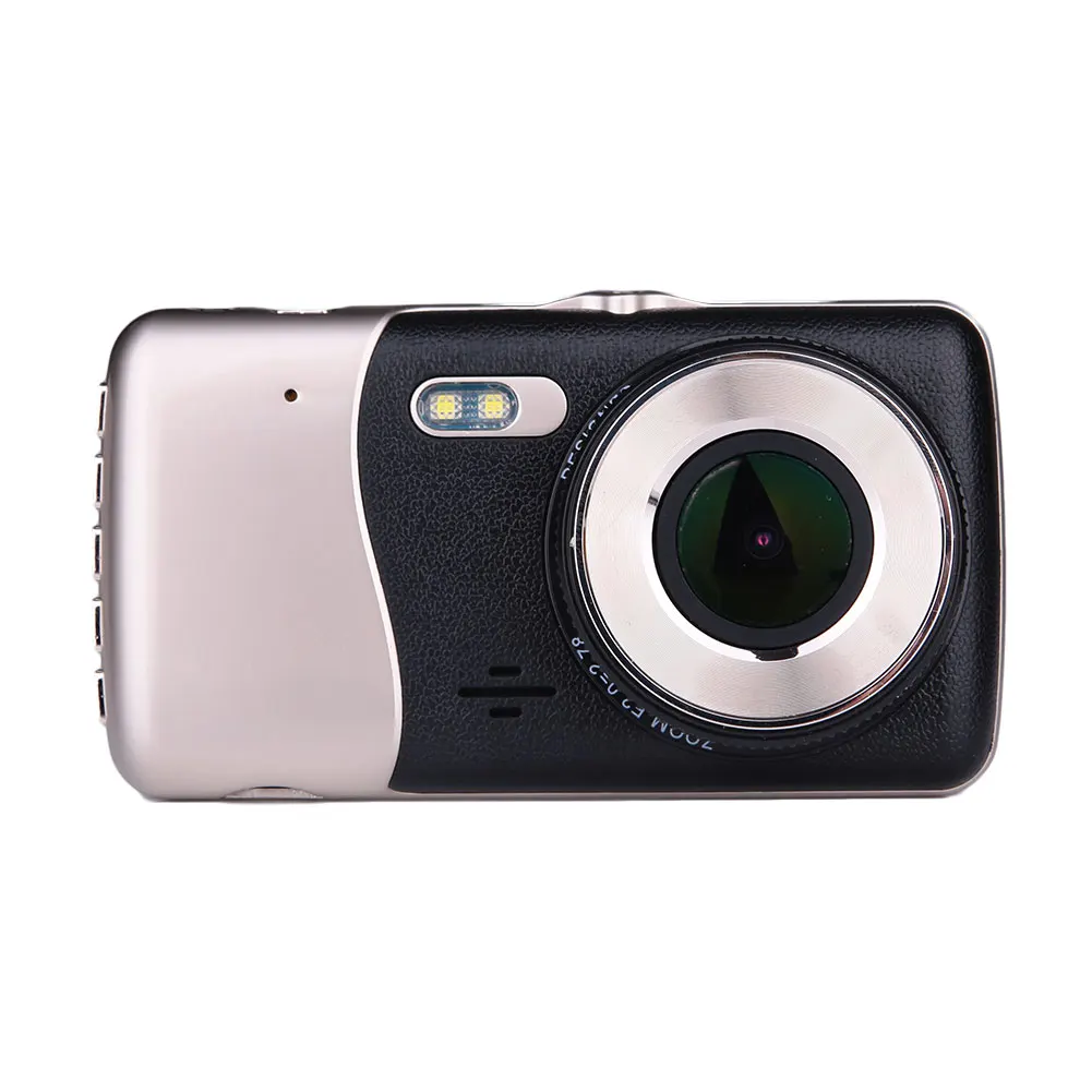 Vehemo 4.0" Inch 1080P Car DVR Dash Cam Driving Recorder Dual Silver+ Black Camera Lens Car Camera Recorder Vehicle Video