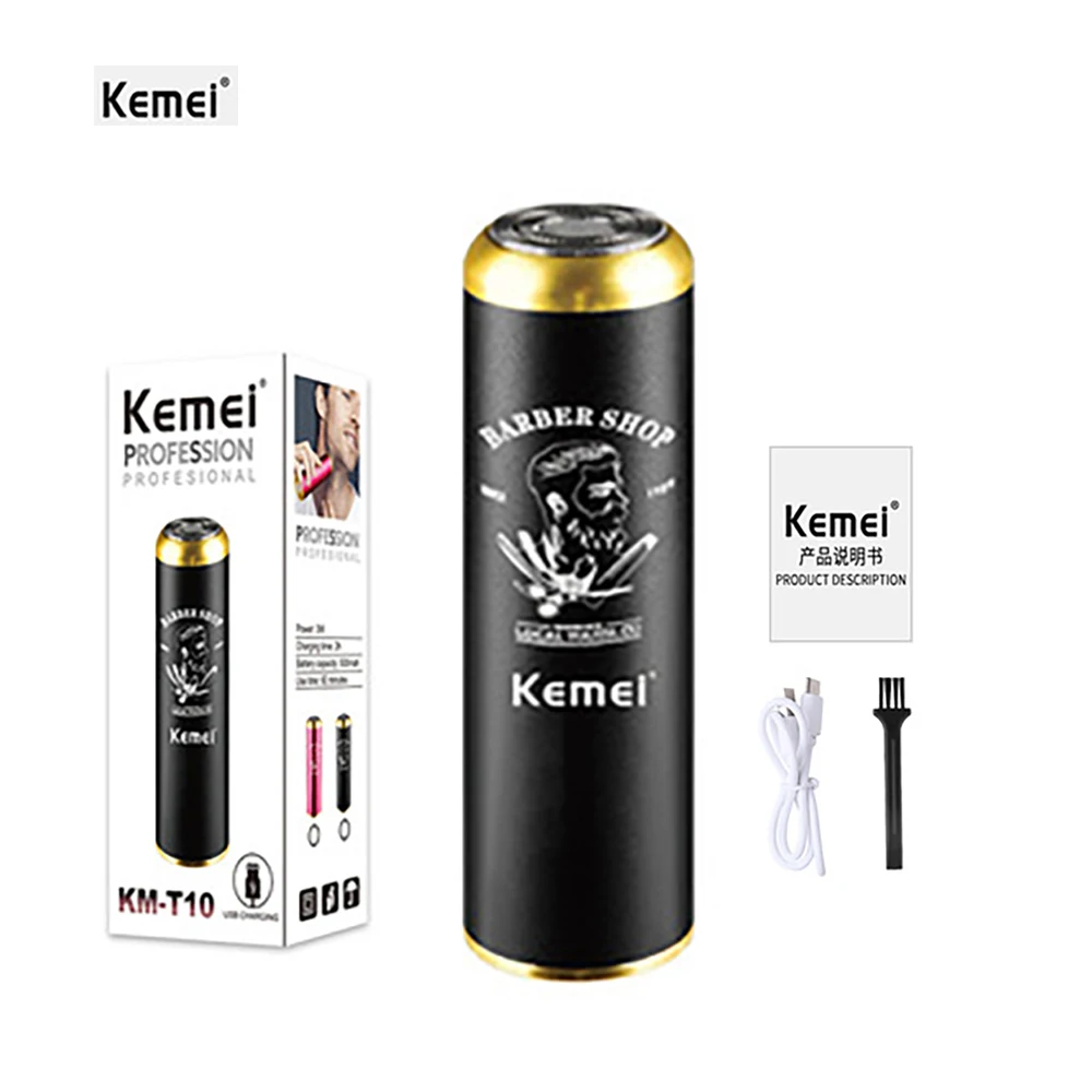 

Kemei KM-T10 Electric Shaver Mens Single Net Floating Shaver Beard Hair Trimmer Face Cleaner Portable Travel Washable Shaver