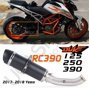 Slip On For DUKE 200 250 RC 390 RC390 2017 2018 Middle Link Pipe Motorcycle Full Exhaust Escape Muffler System Exhaust