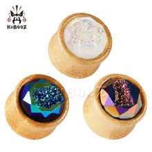 Kubooz новые Бамбуковые серьги для пирсинга, украшения для тела, модный подарок для Унисекс 8-25 мм
