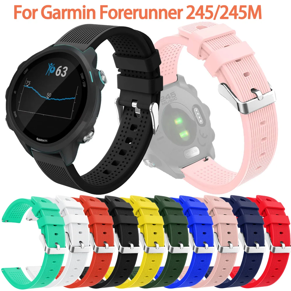 Сменный ремешок для Garmin Forerunner 245/245M полосы для женщин/мужчин силиконовый ремешок для Garmin vivoactive 3 музыкальный ремешок