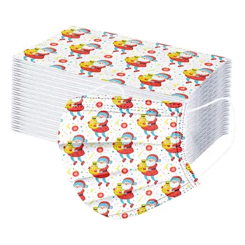 

10/20/30/50/100PCS Non-woven Disposable Face Mask Fashion Children Print Christmas Mouth Cover Mouth Mask With Design Mascaras