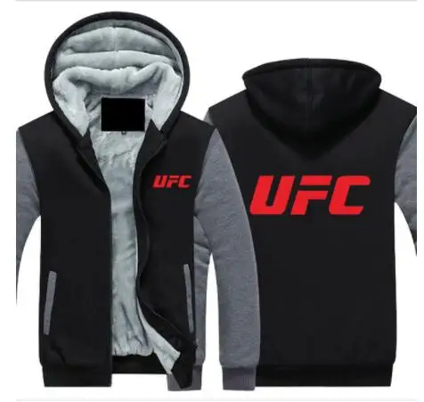 Для UFC, мужская куртка с буквенным принтом и логотипом, плотное пальто, мужские толстовки, теплое пальто, хлопковая куртка, флисовая толстовка с капюшоном, толстовки с длинным рукавом - Цвет: 8