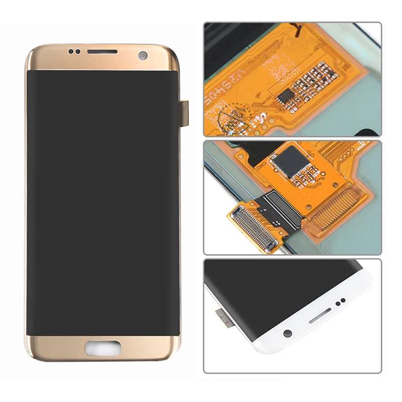 Новинка S7 Edge AMOLED ЖК дисплей для Samsung Galaxy с рамкой G935F сенсорный экран в