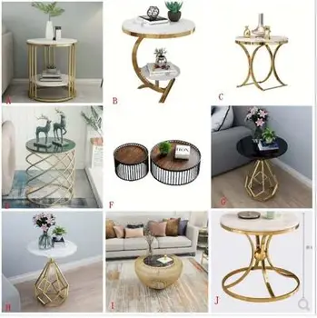 

Modern simple marble tea table Nordic style designer sofa side several living room tea table tea table net red light luxury