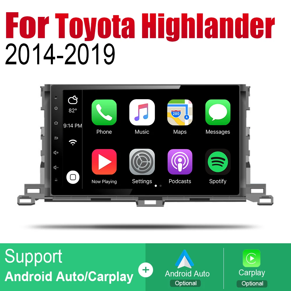 Автомобильный радиоприемник ZaiXi Android стерео GPS навигация для Toyota Highlander / XU50 серии