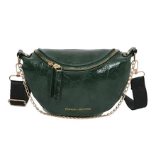 Маленькая женская сумка-мессенджер с цепочкой, качественная кожаная винтажная женская сумка через плечо, Мини Повседневная однотонная женская сумка через плечо