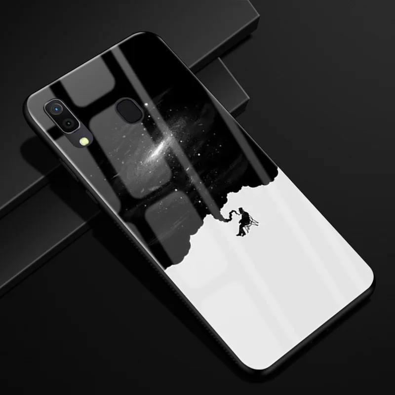 Для samsung Galaxy A30 A20 чехол оргстекло PC чехол для телефона черный TPU бампер чехол для samsung A30 A 30 Чехол A20 a 20 Coque
