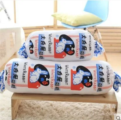 

White Rabbit Toffee Pillow Plush Toy Doll Doll Doll Nap Back Cushion Children's Day Gift