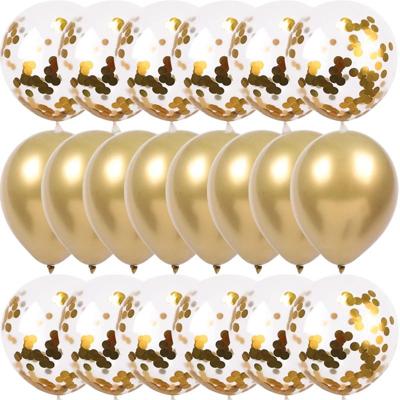 

20Pcs Golden Metal Foil Ballons Kids Birthday Parties and Wedding Decoration Baby Shower Happy Birthday Party Balloons Globos