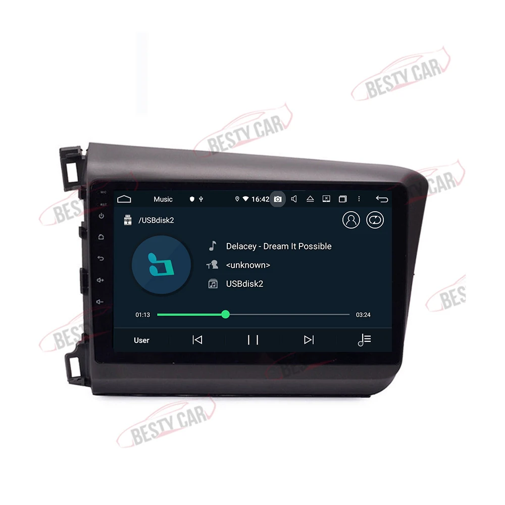 " ips Android 9,0 Автомобильный мультимедийный плеер Авто Радио стерео для Honda Civic 2012- 4+ 64