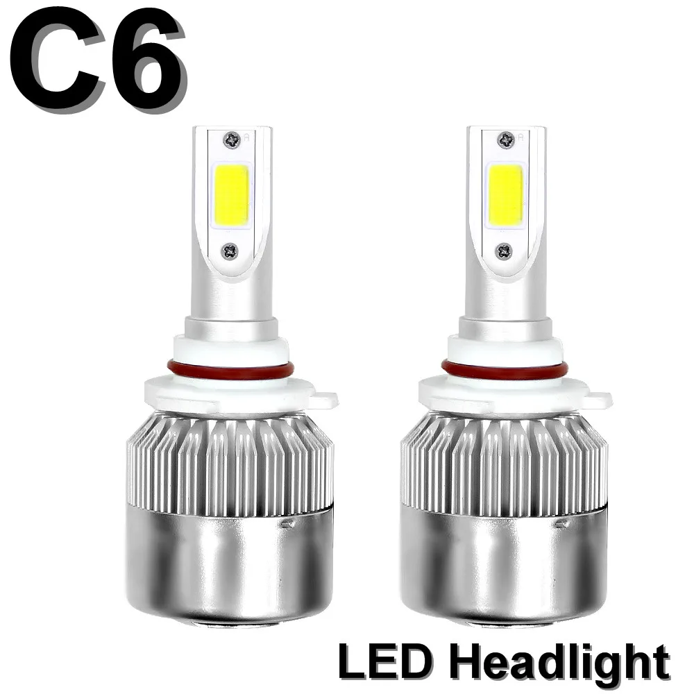 12V 24V 9200LM/пара C6 H1 H3 светодиодный фар Hulbs H7 COB светодиодный Автомобильные фары H4 H11 9005 9006 6000K 110 Вт/заданная величина авто фары