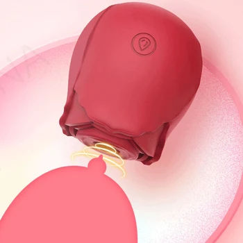 rose vibator toy vibrator for women silicone clitoris sucker rose shape sex toy nipples sucker 10 frequency clitoris stimulator 5