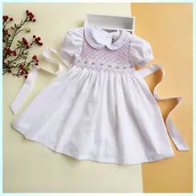 От 3 до 8 лет летнее винтажное белое хлопковое платье принцессы ручной работы в английском стиле для девочек