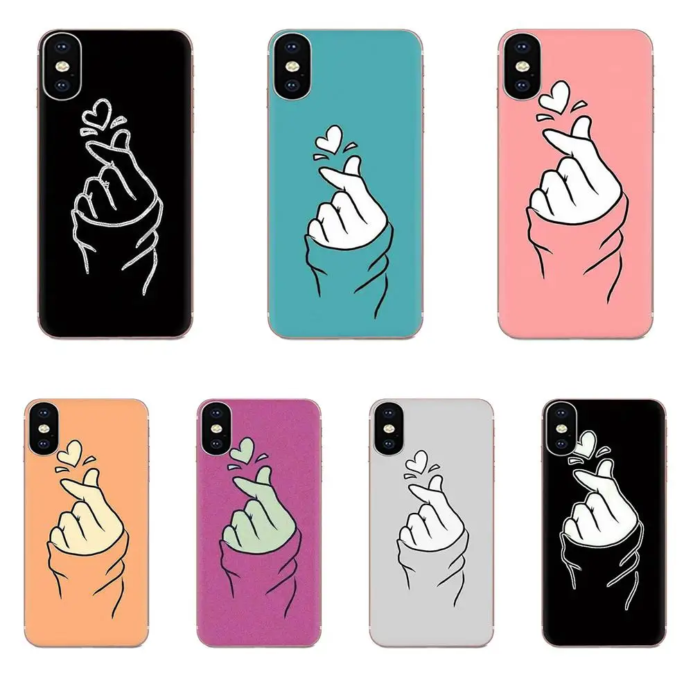 

Phone Skin Case For LG G2 G3 G4 G5 G6 G7 K4 K7 K8 K10 K12 K40 Mini Plus Stylus ThinQ 2016 2017 2018 Love You Gesture