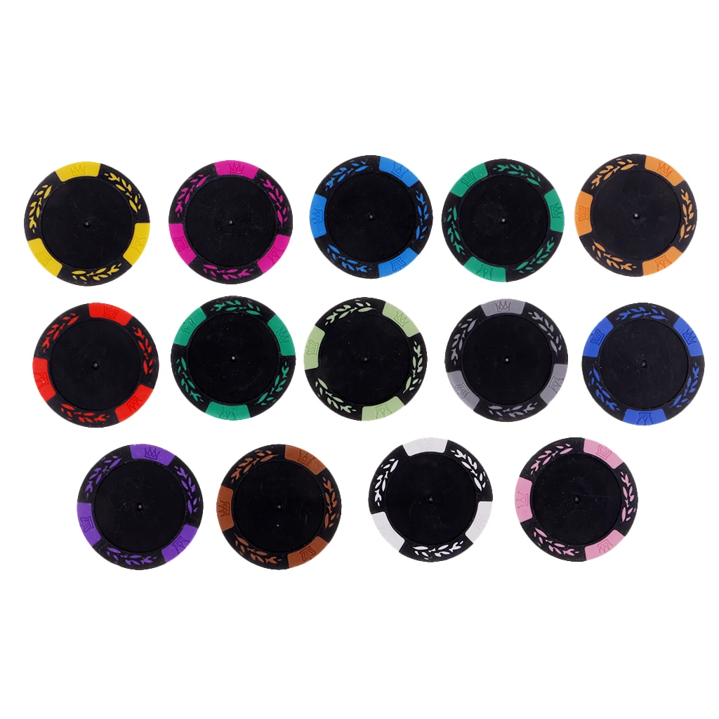 13pcs Casino Poker Clay Composite Chips Playing Cards Gambling Board Games Playing for Party KTV Clubs