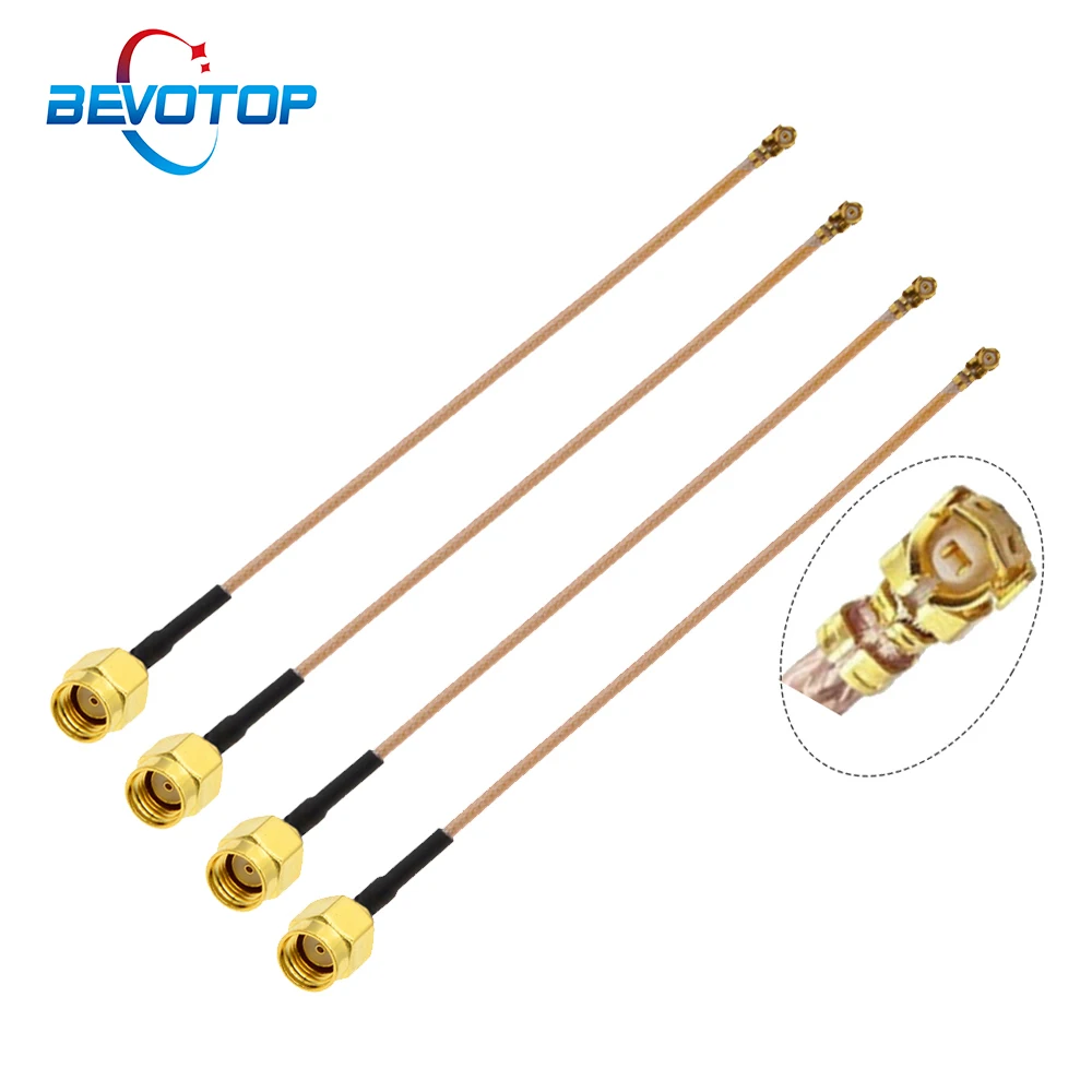 Bevotop-ipex Feminino para Rp-sma Conector Masculino Antena Wifi Cabo de Extensão Pigtail U.fl Ipx Mini Pci 10 Pcs por Lote