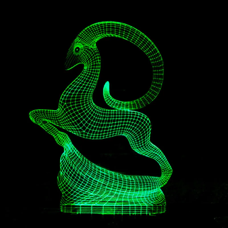 3D моделирование светодиодный ночник 7 цветов Мультфильм Животные Изменение Настольная лампа Usb Современный Креативный светильник украшение дома подарок