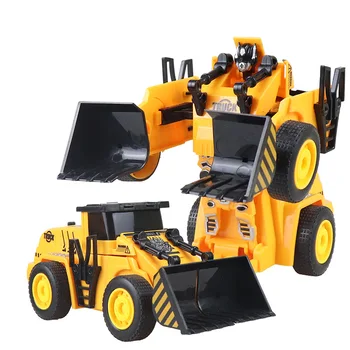 

Transformation Robot Car Plastic Engineering Construction Vehicle Truck Bulldozer Deformation Toy 2 in 1 Robot Kid Toys Gifts