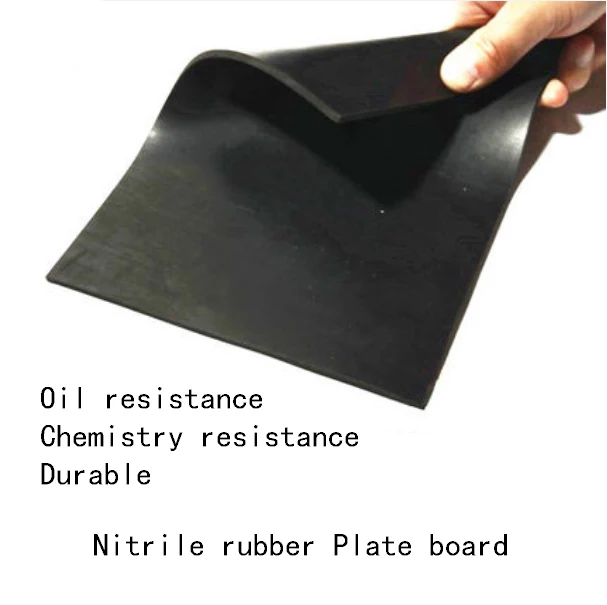 

NBR rubber sheet plate pad nitrile gasket 1 2 3 4 5 mm, width x length 500mm washer industry chemistry insulation oil resistance