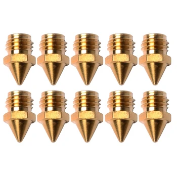

3D Printer Accessories, 0.4mm Brass Nozzle Head, Suitable for A10M A20M A30M A10T A20T (10 Pack)