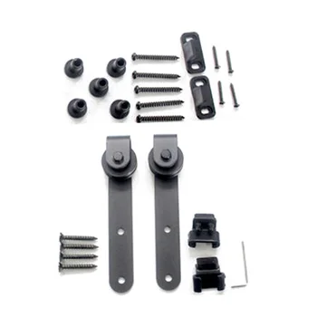 

Mini Sliding Barn Door Hardware Cabinet Hanging Rail Set Smooth Silent Limiters Sockets For Home New Brand New And High Quality