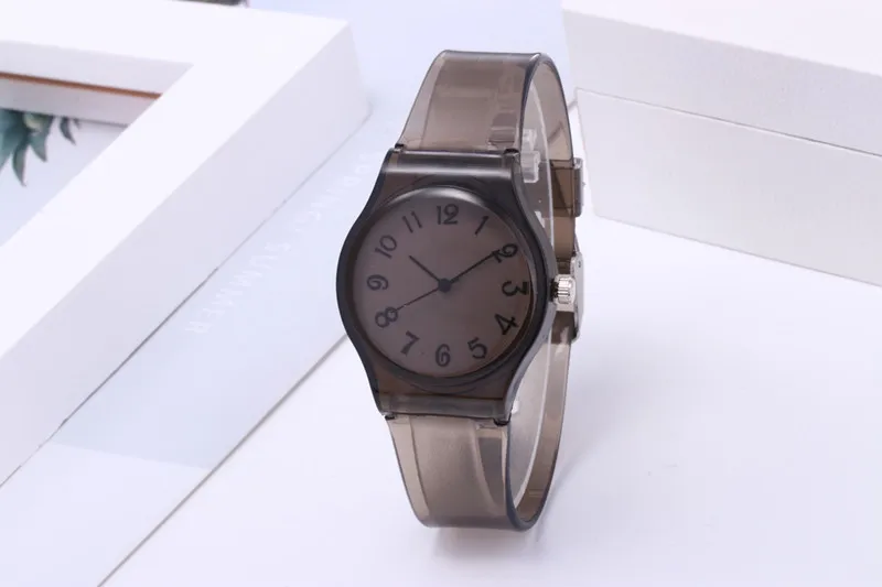 

Aa0001 Fashion Transparent Watch Strap Transparent Case Watch Men And Women Children Fashion Casual with Numbers Electronic Watc