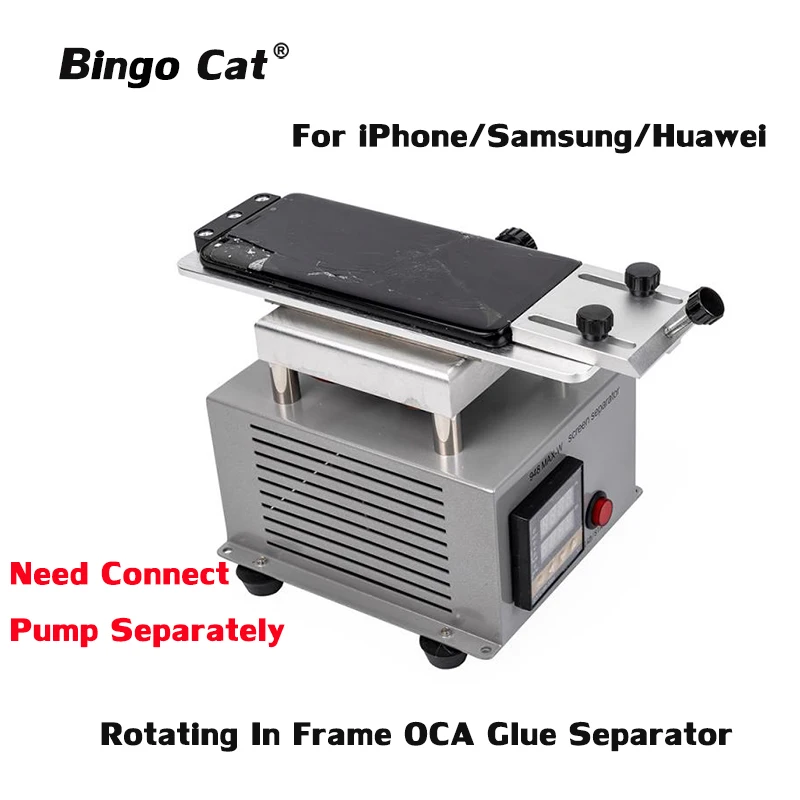 

Universal Rotating Heating Plate Separator OCA LCD Glue Cleaning Seperating Machine For Samsung Edge iPhone Screen Repair