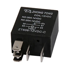 Relais Auto-5 broches SPDT 12 V DC | Relais Auto de 20/30 ampères (faisceau de câblage et sans prise