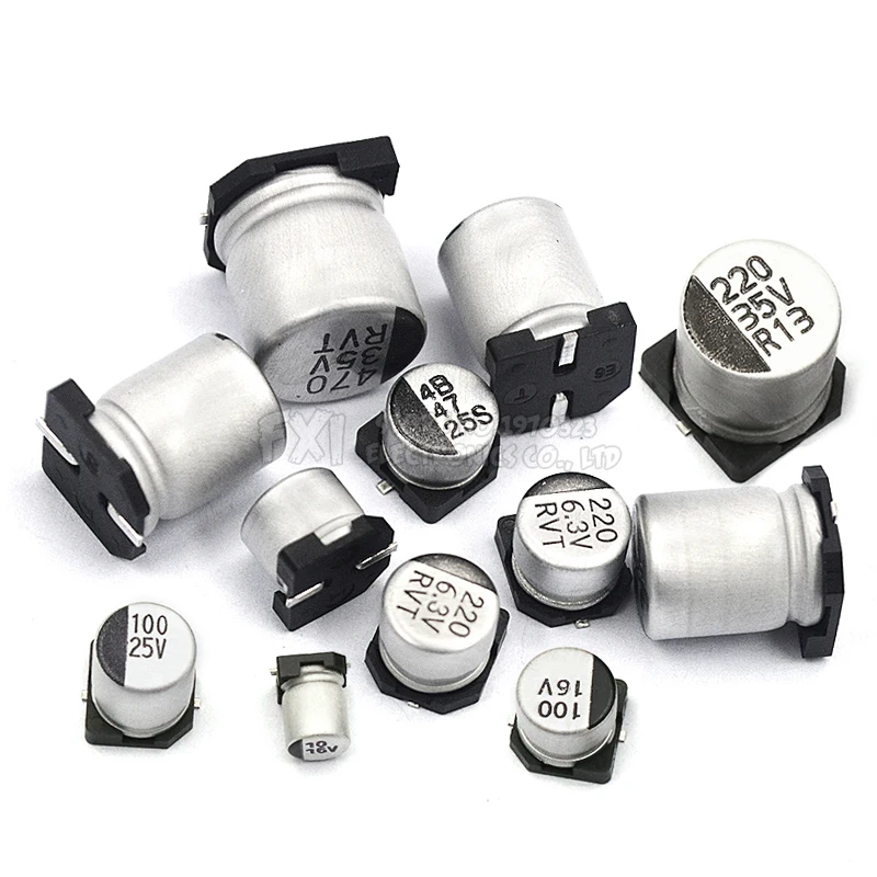 Алюминиевый электролитический конденсатор SMD 6 3 в 10 16 25 35 50 1 мкФ 2 Ф 22 33 47 100 220 330 470