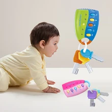 Детские Обучающие, музыкальные игрушки, красочные звуковые вспышки, дистанционный Автомобильный ключ, игрушки для ролевых игр, музыкальная машинка игрушка-ключ