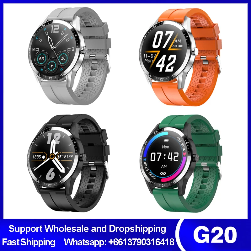 Смарт-часы G20 1 28 дюйма Bluetooth пульсометр ЭКГ кровяное давление | Электроника