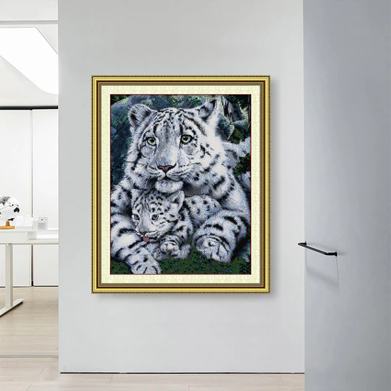 Tiger mother care маленький тигр Набор для вышивки крестом печать вышивка 14ct 11ct ручная вышивка-Шитье Сделай Сам декоративная боль