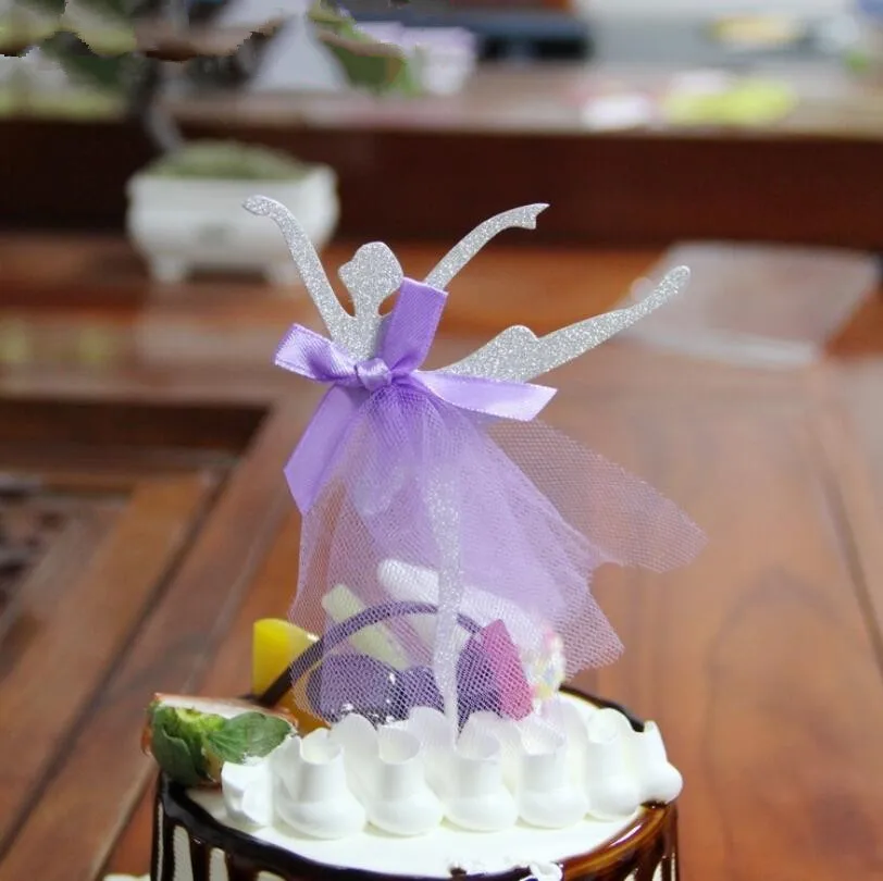 light purple 5 шт. балетное платье для девочек украшение для именинного торта кекс для украшения детского душа Дети День рождения Свадебные сувениры Аксессуары - Цвет: light purple