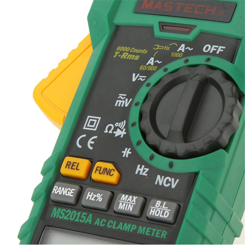 Цифровой клещи MASTECH MS2015A тестер тока RMS AutoRange 1000A мультиметр Частотная емкость NCV