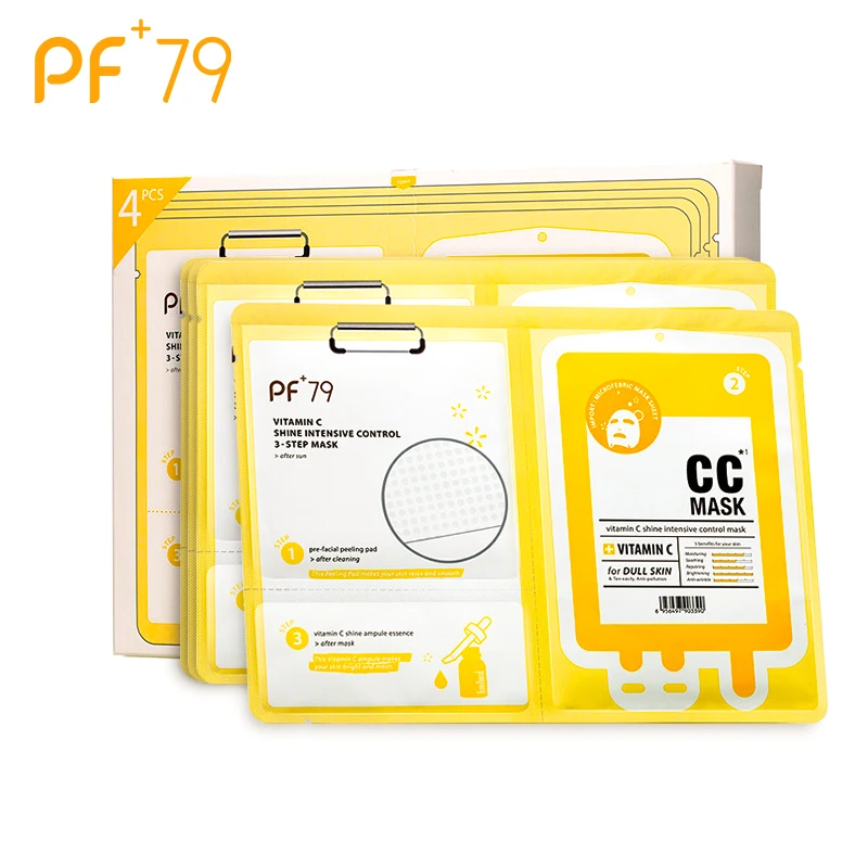 PF79 Витамин С Блеск интенсивная контрил маска лист отбеливающая для лица питает