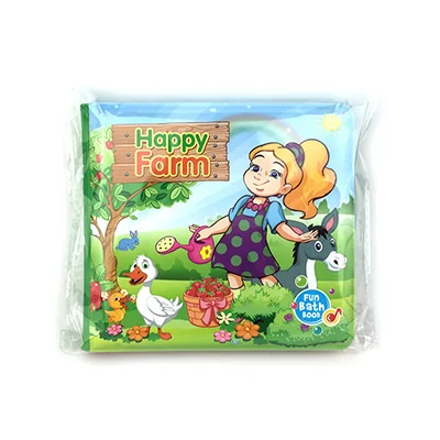 Farm-TJ063 Детские игрушки для ванной, книги для ванной, водонепроницаемые, EVA, буквы, цифры, познавательная книга с BB плавающей веселой, детские развивающие игрушки для малышей - Цвет: Farm-TJ063
