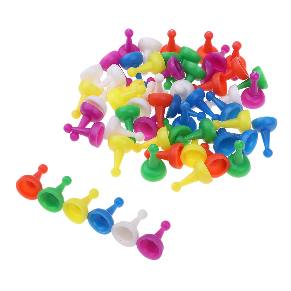 

60pcs Multi Colors Halma Pieces Chessman for Chess Game Player Props Gifts