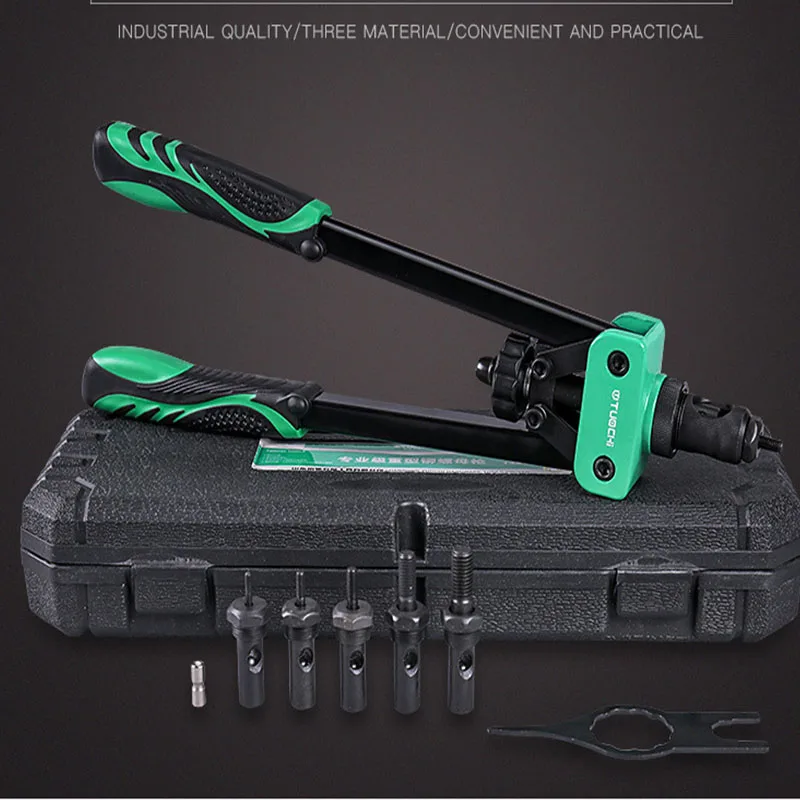 13"/14"/15"Hand Riveter Rivet Gun Heavy Hand Inser Nut Tool 	CR-V Blind Rivet Nut Gun M3-M12 with LuxuryBox Rivet Gun