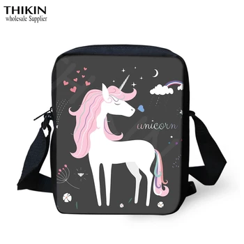 

THINK Rainbow 3D Unicorn Printing Mini Messenger Bags Boys Girls School Bag Handbag Women Men Travel Kids Shoulder Bags Dropping