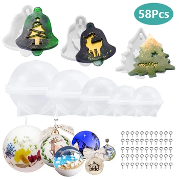 

Christmas Decoration Sphere Silicone Molds for Jewelry Casting Candle Making Wax Homemade Soap Bath Bomb Craft Assorted