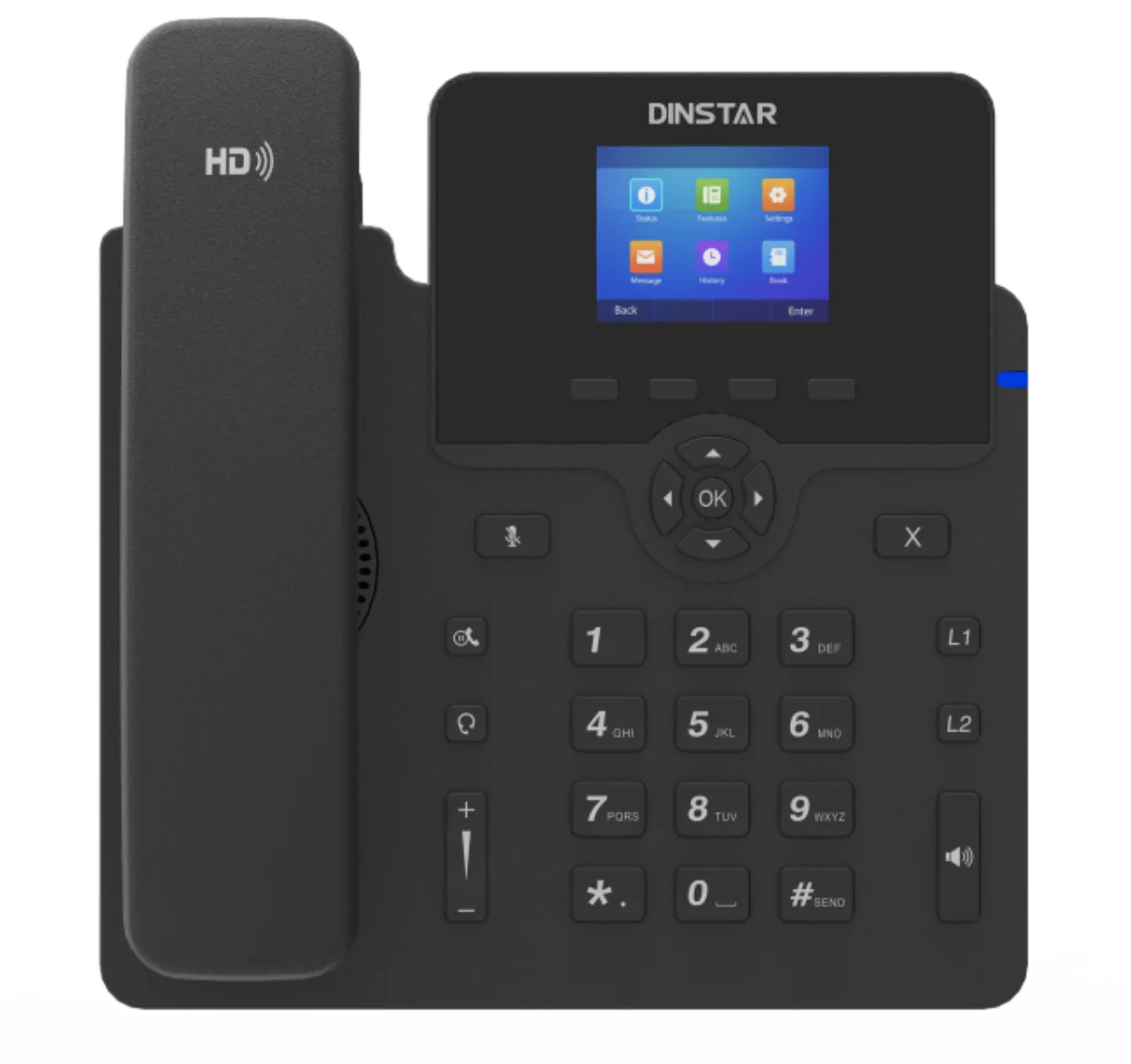 Color Display 2 SIP Account Dinstar SIP Phone
