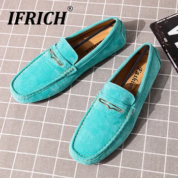 

Different Colors Handmade Men Shoe Anti-Slip Driving Shoes For Mens Fashion Young Casual Loafers Shoes Slip On Man Leather Shoe