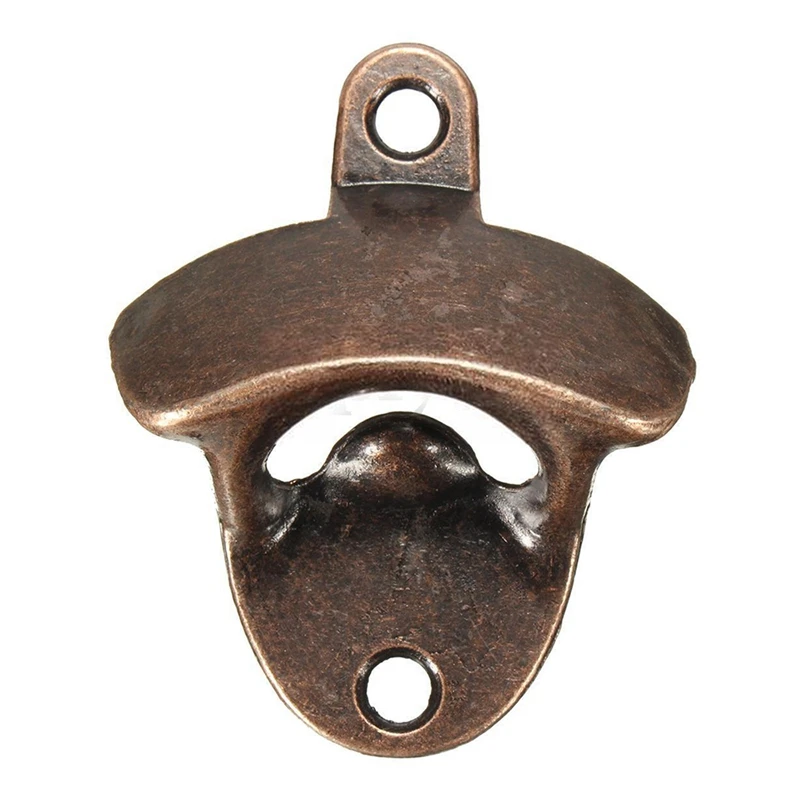 Anti-rust Metal Kitchen Bar Wall Mounted Beer Glass Cap Bottle Opener Xmas Paty Material:Red Bronze