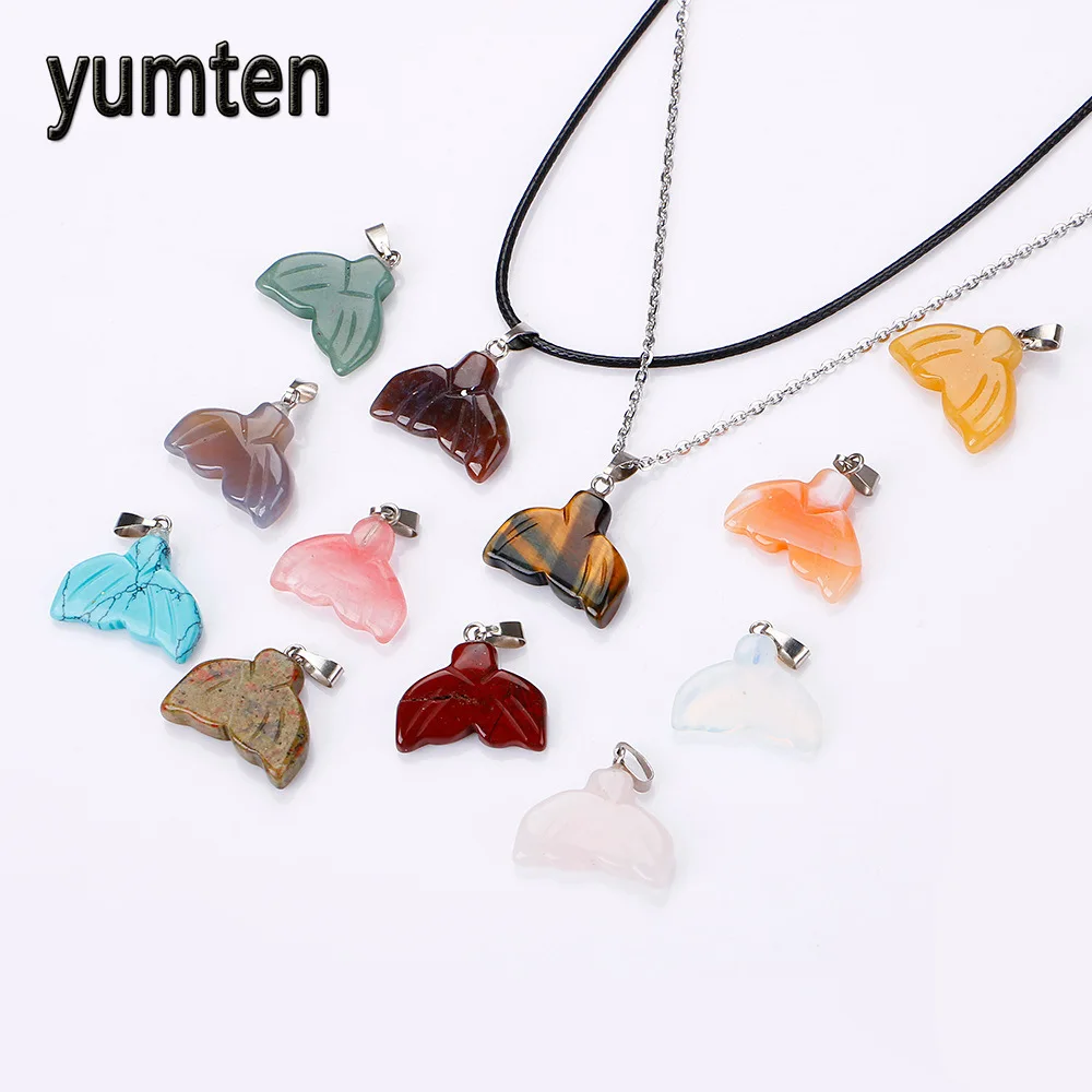 

Natural Stone Fishtail Pendants Necklace Fashion Accessories Amber Citrine Maansteen Make Up Zapatillas Bisiklet Gift