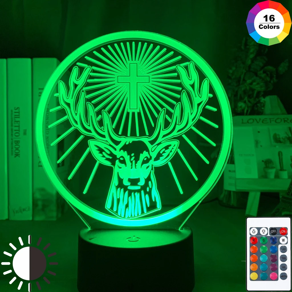 Anime Led Night Light Lamp Jagermeister 16 Colors Changing Touch Sensor Usb and Battery Powered Nightlight for Bar Table | Освещение