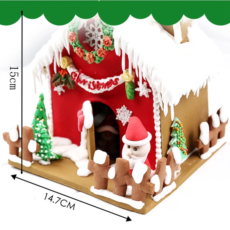 CSS Enipate Новое рождественское 9 шт./компл. формочки для печенья 3D пряничный домик защелкой из нержавеющей стали для Сталь Fondant(сахарная) пресс-форма для торта печенья прессформы выпечки слишком